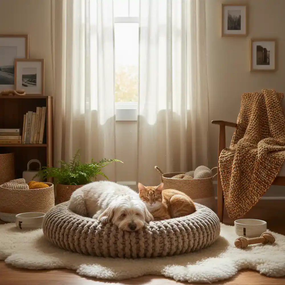 Cozy pet sleeping area