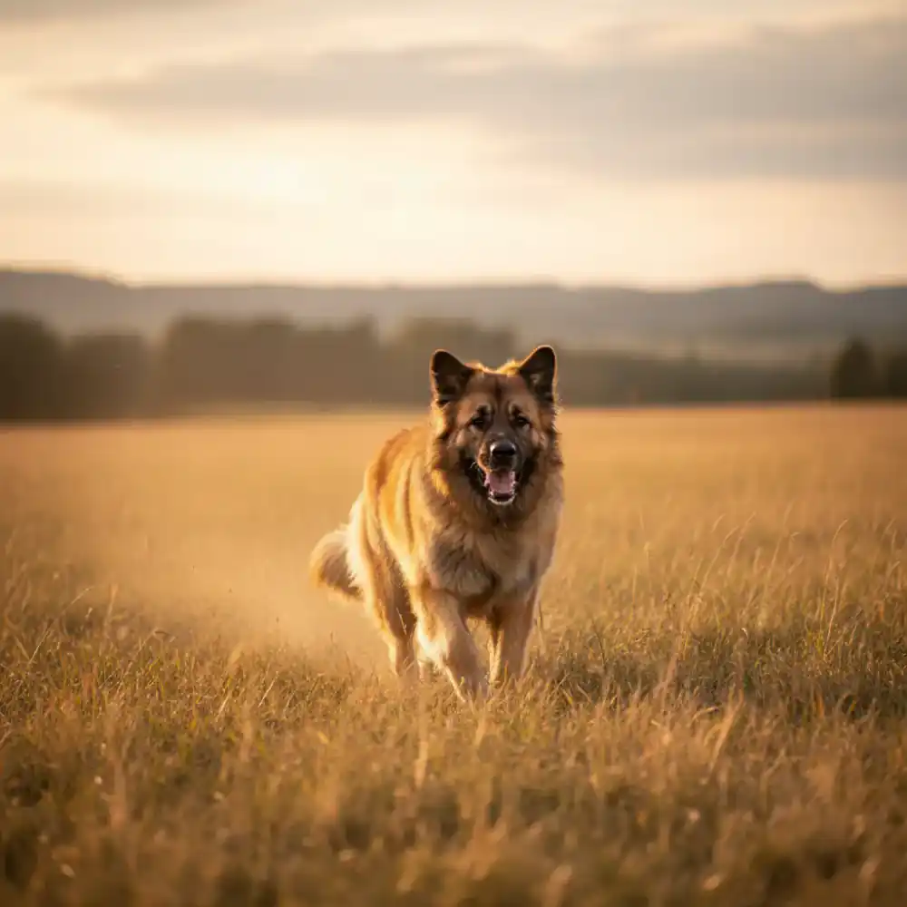 Large breed dog running